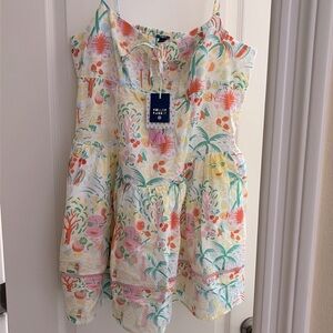 Roller Rabbit x Target Vacation Drop Waist Mini Dress Yellow/Green - L NWT